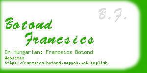 botond francsics business card